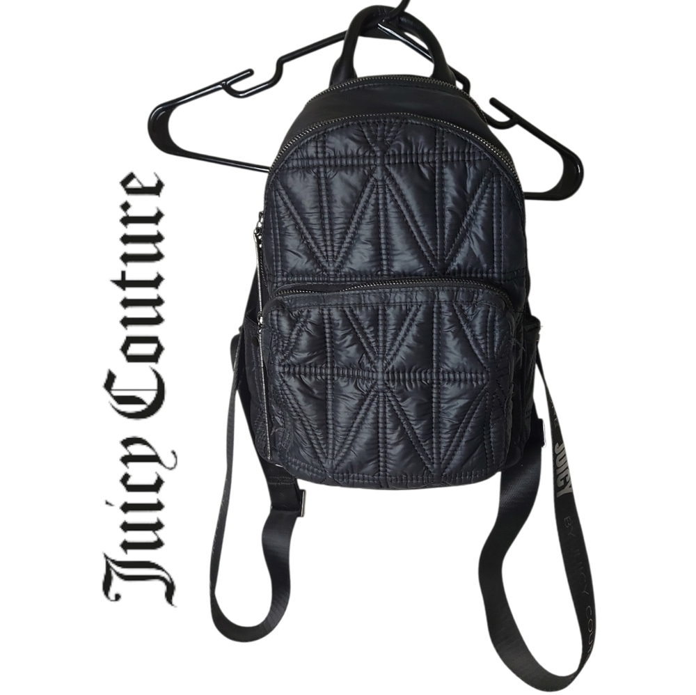 Juicy Couture Quilted Black Mini Small Backpack